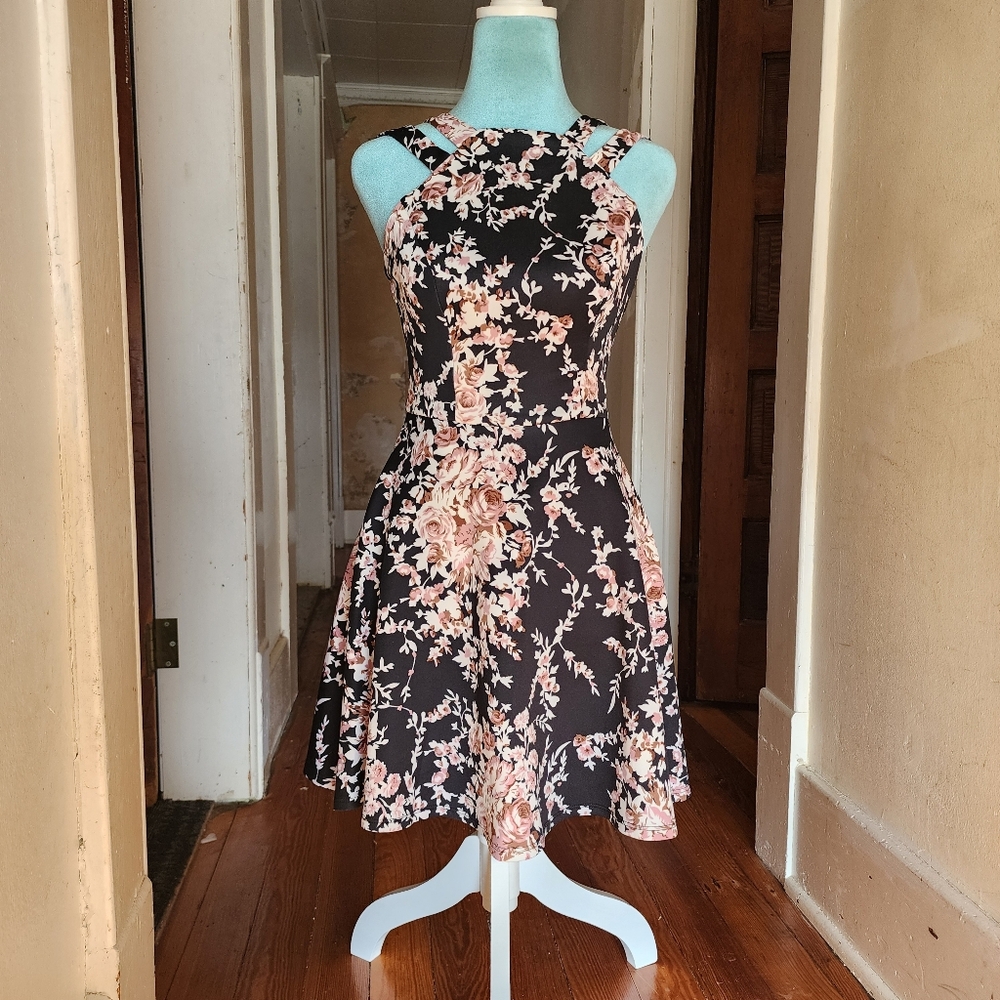 B. Darlin Floral Fit And Flare Dress